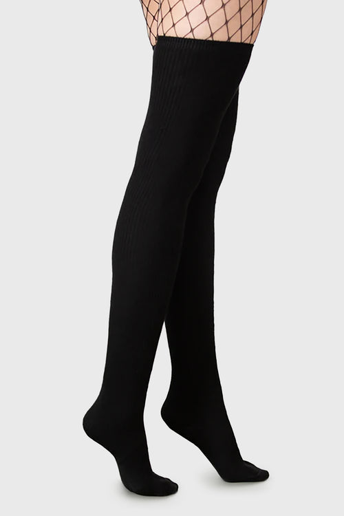 Killstar Zoey Long Socks [B] Black