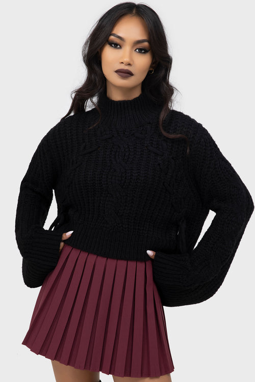 Killstar Nightshade's Curse Mini Skirt [DARK RED] Dark Red