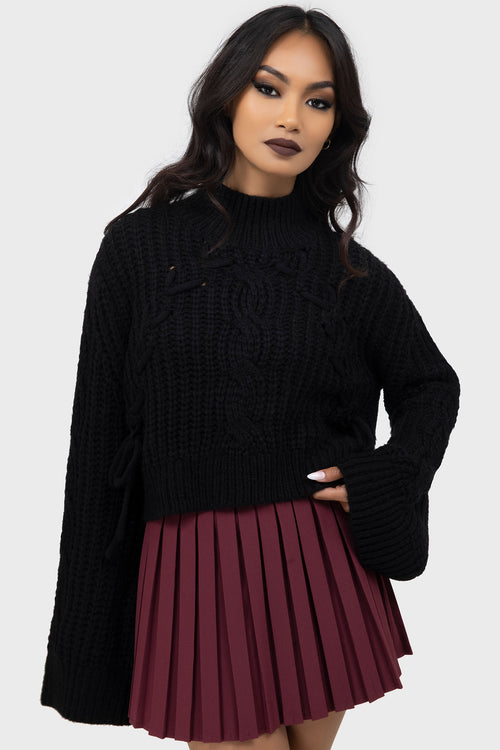 Killstar Nightshade's Curse Mini Skirt [DARK RED] Dark Red