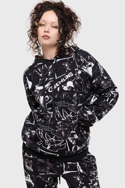 Killstar The Gremlins Are Coming Hoodie Black/White