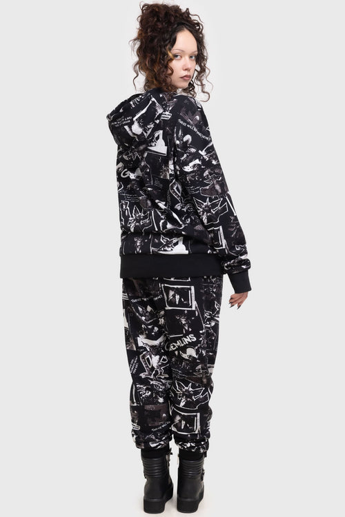 Killstar The Gremlins Are Coming Hoodie Black/White