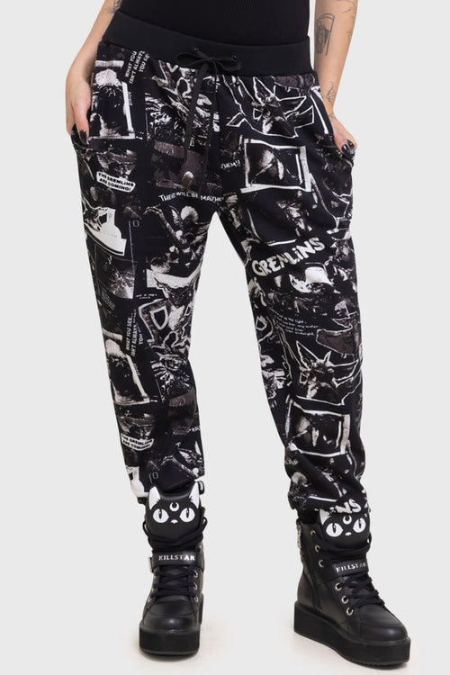 killstar The Gremlins Are Coming Jogger Black/White