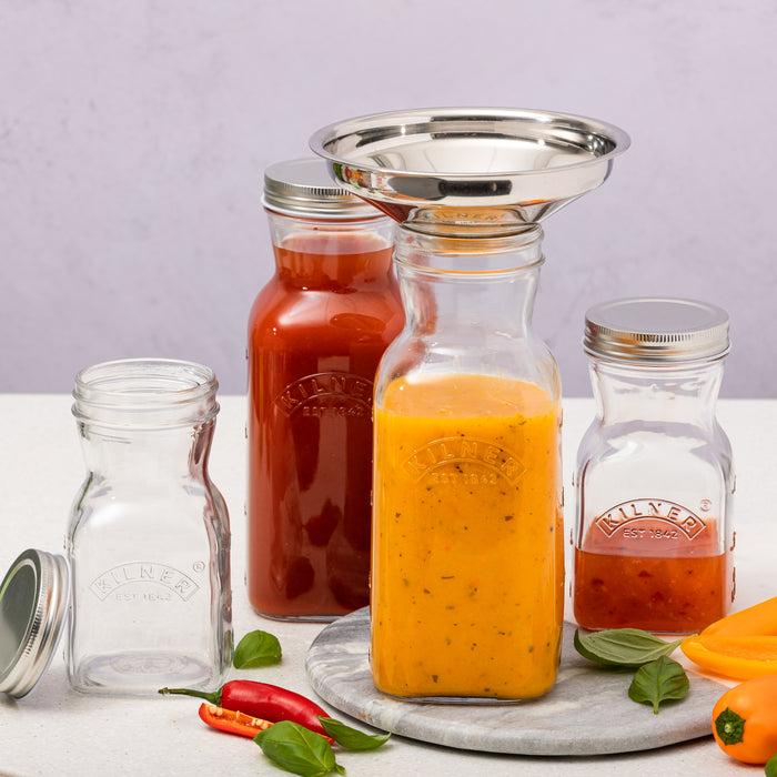 Kilner Juice And Sauce Bottles-Set Of 6 (3 Pcs-17oz 3 Pcs-34oz)
