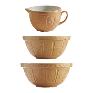 Kilner Mason Cash Cane Set Of 3 Mixing Bowl Set