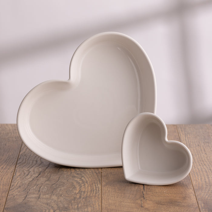 Kilner Rustic Charm Set Of 2 Heart Baking Dishes