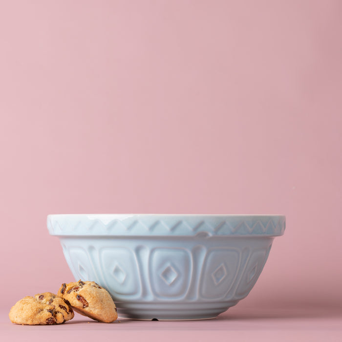 Kilner Mason Cash Color Mix Powder Blue Set Of 3 Mixing Bowl Bundle