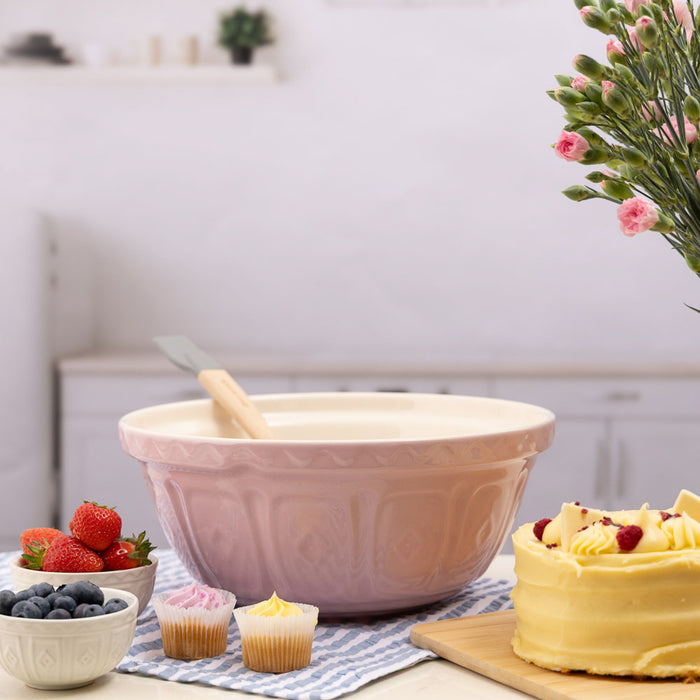 Kilner Mason Cash Color Mix Powder Pink Size 12 Mixing Bowl