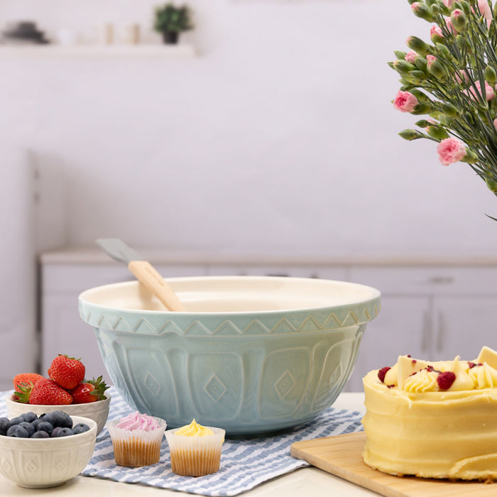 Kilner Mason Cash Color Mix Power Blue S12 Mixing Bowl