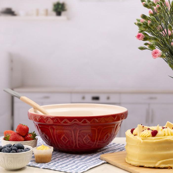 Kilner Mason Cash Color Mix Red Size 18 Mixing Bowl