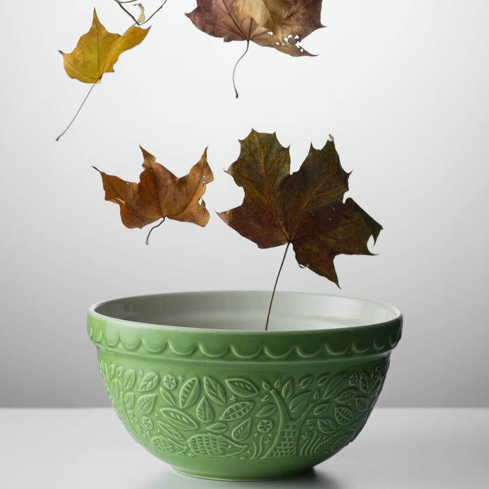 Kilner Mason Cash In The Forest Set Of 2 Hedgehog Green S30 Mixing Bowls