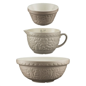 Kilner Mason Cash In The Forest Stone Set Of 3 Prep And Mixing Bowl Set