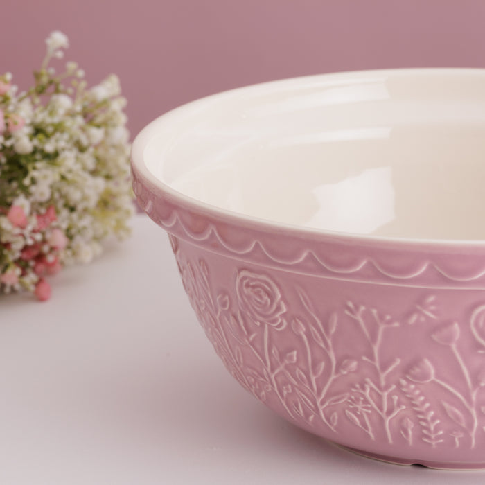 Kilner Mason Cash In The Meadow Roses Pink Size 12 Mixing Bowl