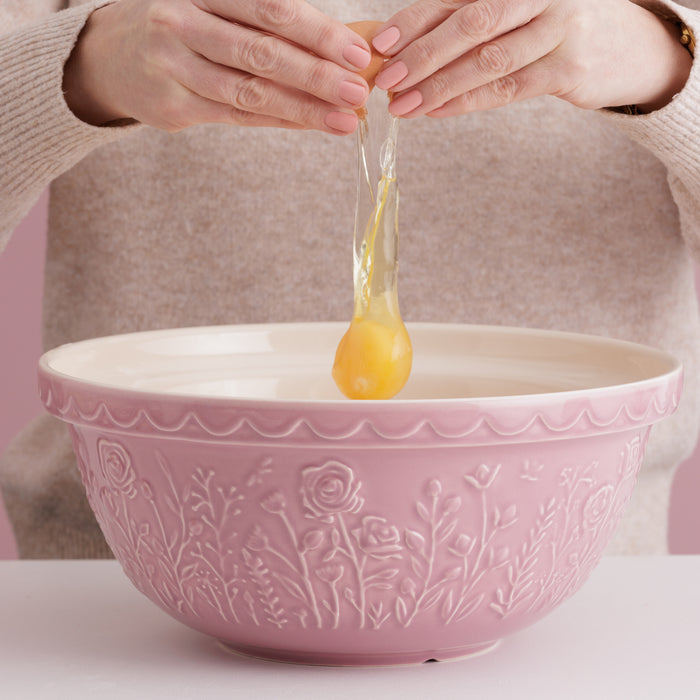 Kilner Mason Cash In The Meadow Roses Pink Size 12 Mixing Bowl