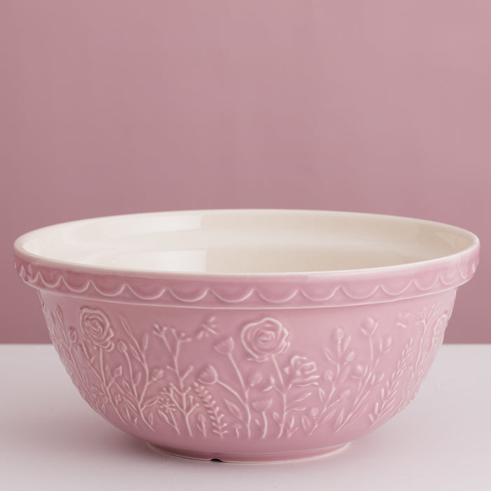 kilner Mason Cash In the Meadow Roses Pink Size 12 Mixing Bowl