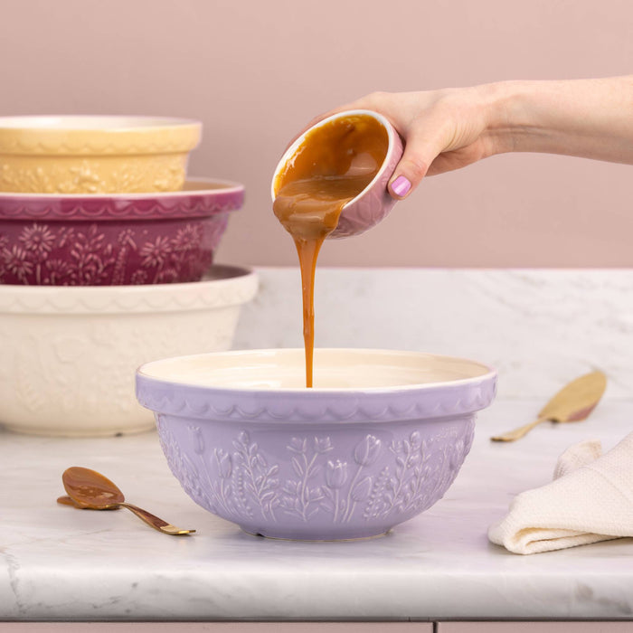 Kilner Mason Cash In The Meadow Tulip Lilac Size 24 Mixing Bowl