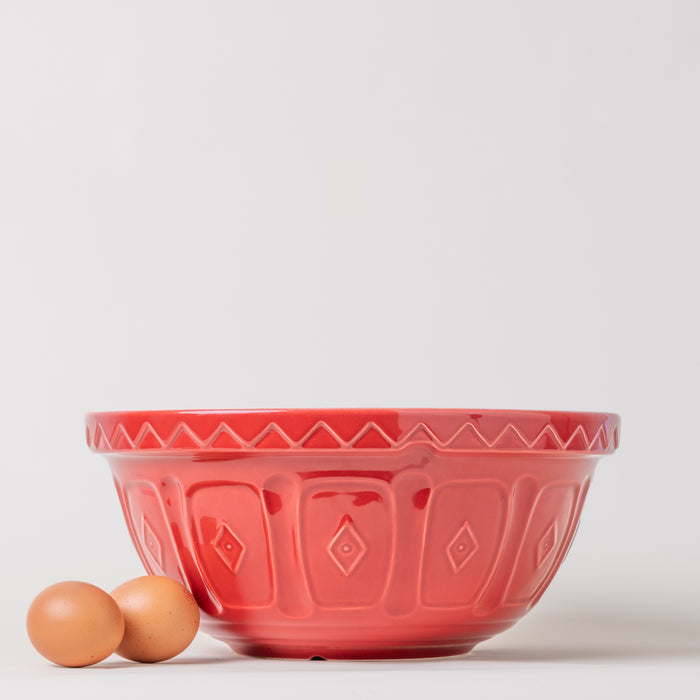 Kilner Mason Cash Red Color Mix Set Of 3 Mixing Bowls