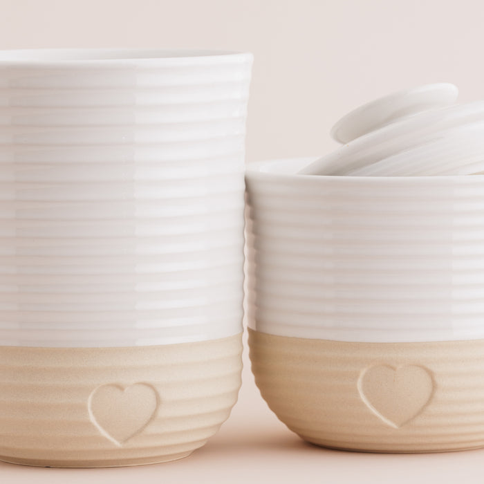 Kilner Mason Cash Rustic Charm Set Of 2 Storage Jar And Utensil Holder