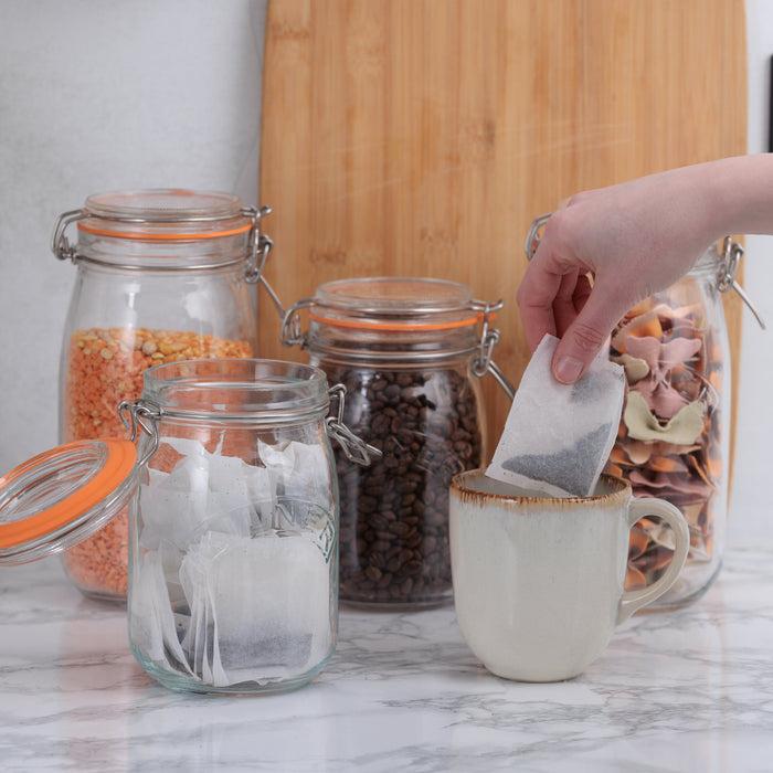 Kilner Round Clip Top Jars-Set Of 4 (2pcs 34oz 2 Pcs 51oz)