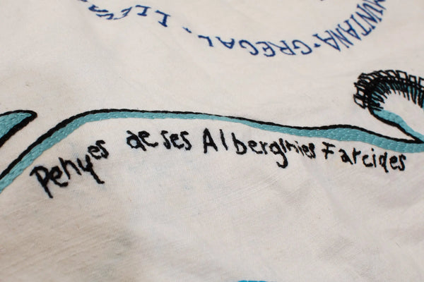 Kilometre Paris Balanguera Baleares Spain - Tablecloth