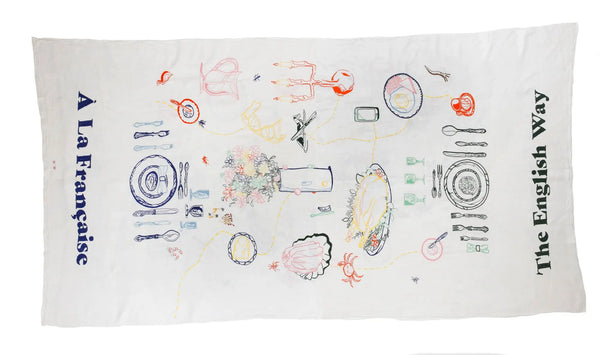 kilometre paris Etiquette à la Française the English Way - Tablecloth