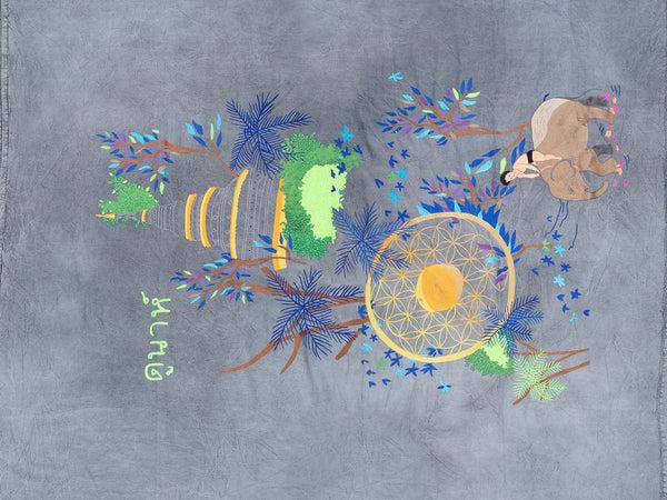 kilometre paris Bangkok Thailand - Tablecloth