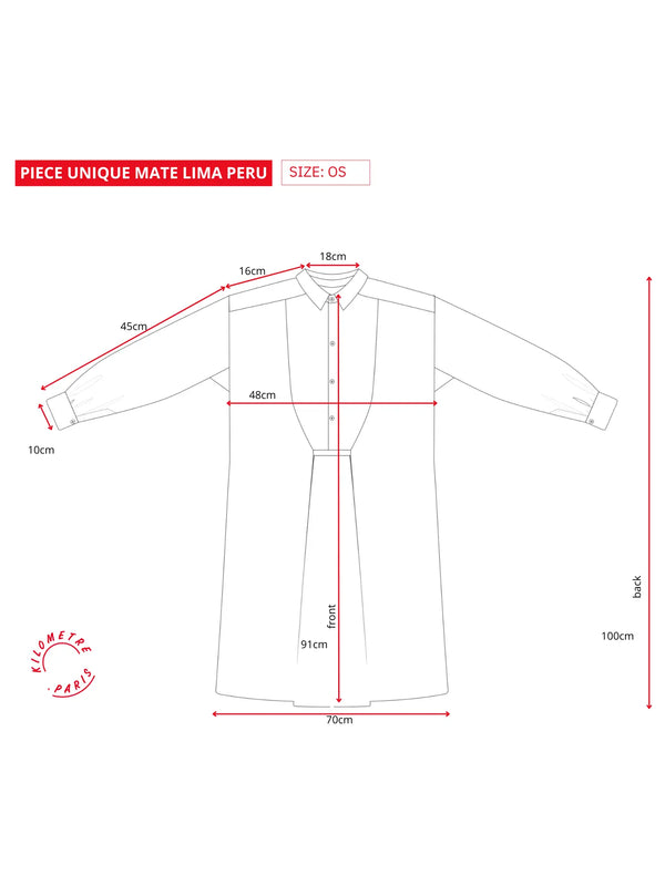 Kilometre Paris Mate Lima Peru - Piece Unique