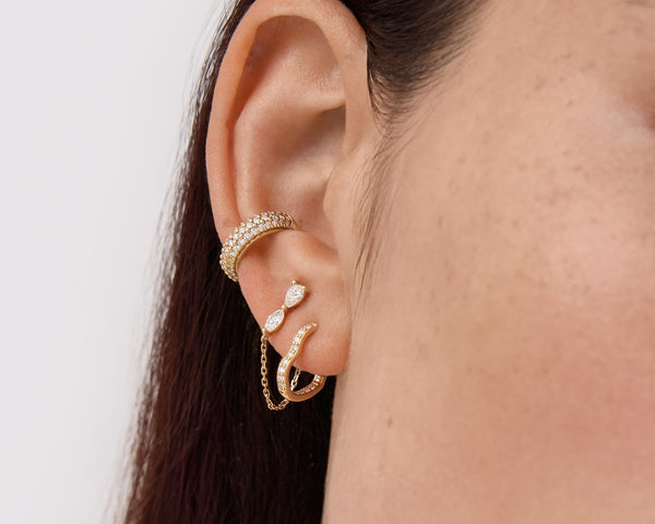 Kimaï Dana Chain Two Diamond Earring