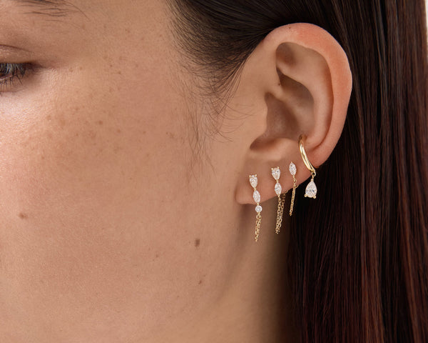 Kimaï Dana Chain Two Diamond Earring
