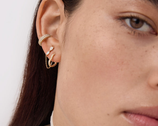 Kimaï Dana Chain Two Diamond Earring
