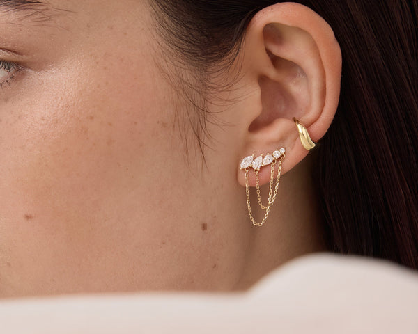 Kimaï Double Chain Drop Earring