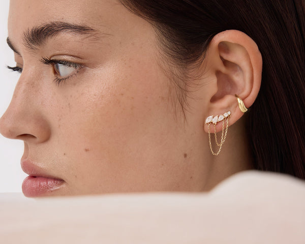 Kimaï Double Chain Drop Earring