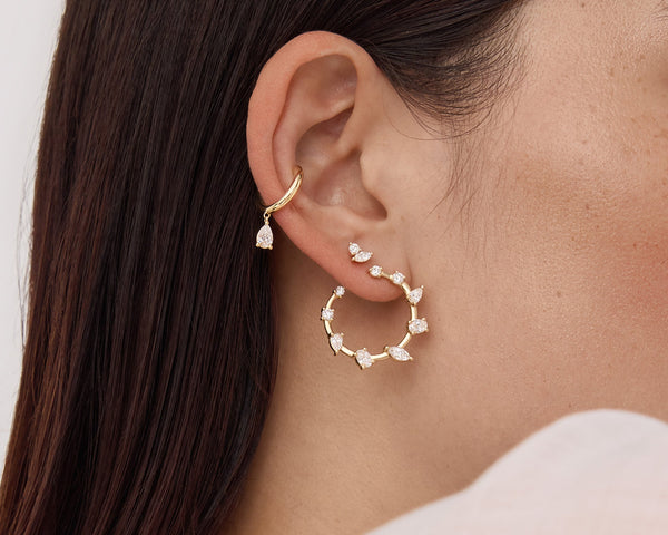 kimaï Pear Diamond Ear Cuff