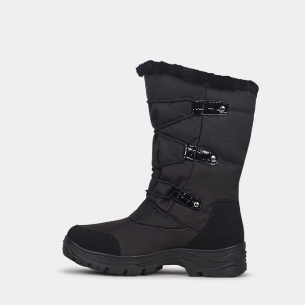 Kimberfeel Bottes De Neige FABY Bottes De Neige Femmes Python Noir