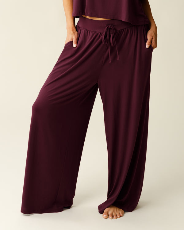 kindred bravely Aria Bamboo Casual Lounge Pant Deep Burgundy