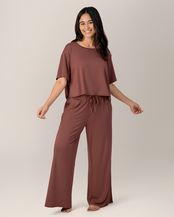 kindred bravely Aria Bamboo Casual Lounge Pant Redwood