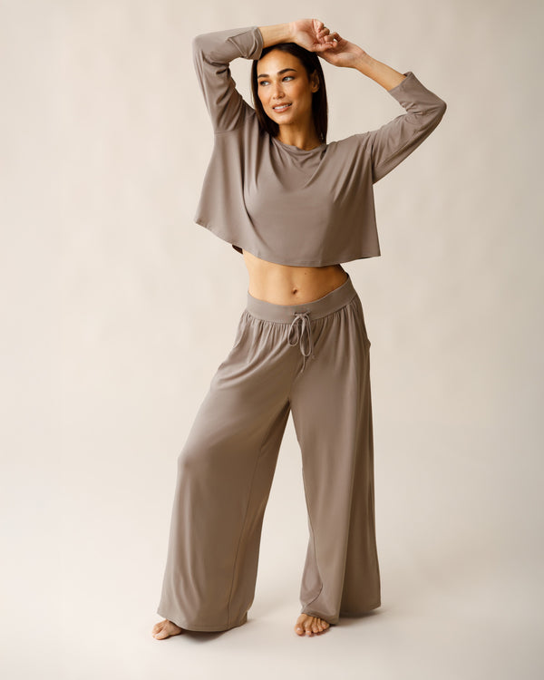 kindred bravely Aria Bamboo Casual Lounge Pant Taupe