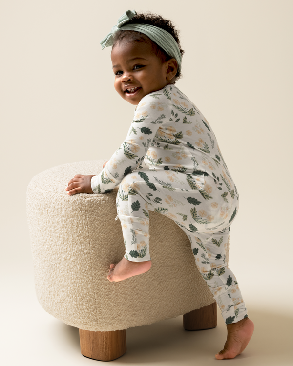 Kindred Bravely Bamboo Baby Pajamas Honey Dandelion