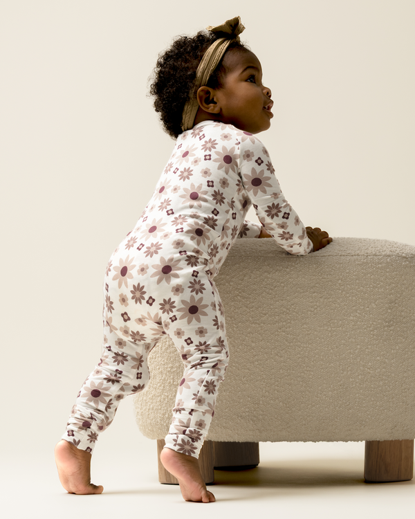 Kindred Bravely Bamboo Baby Pajamas Twilight Floral