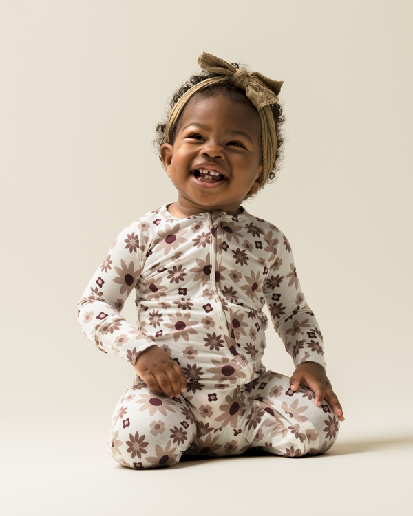 kindred bravely Bamboo Baby Pajamas Twilight Floral