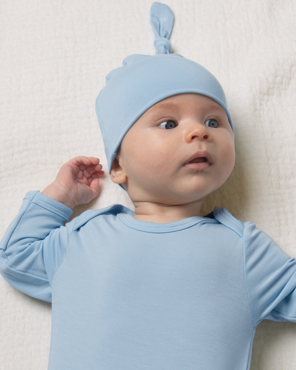 Kindred Bravely Bamboo Knotted Baby Gown French Blue