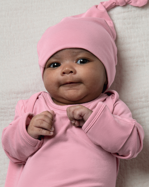 Kindred Bravely Bamboo Knotted Baby Gown Light Mauve