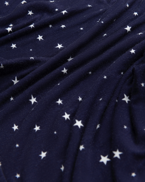 Kindred Bravely Bamboo Knotted Baby Gown Navy Stars