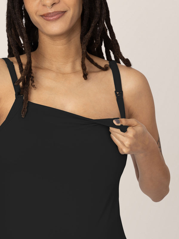 Kindred Bravely Bamboo Lounge Around Nursing Tank Black