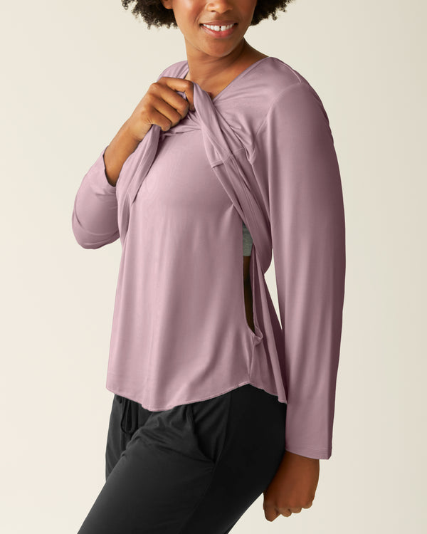 Kindred Bravely Bamboo Maternity & Nursing Long Sleeve T-shirt Dusty Mauve