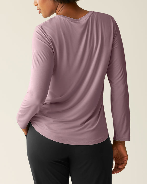 Kindred Bravely Bamboo Maternity & Nursing Long Sleeve T-shirt Dusty Mauve