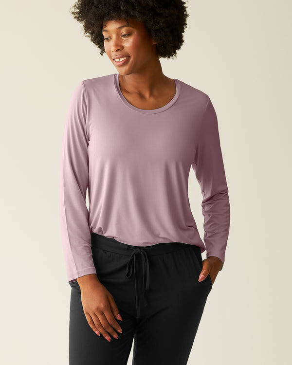 Kindred Bravely Bamboo Maternity & Nursing Long Sleeve T-shirt Dusty Mauve