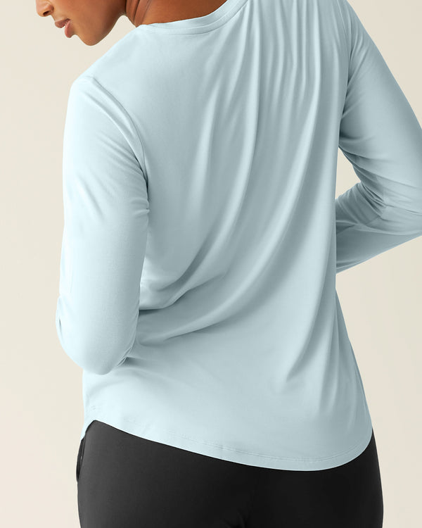 Kindred Bravely Bamboo Maternity & Nursing Long Sleeve T-shirt Powder Blue