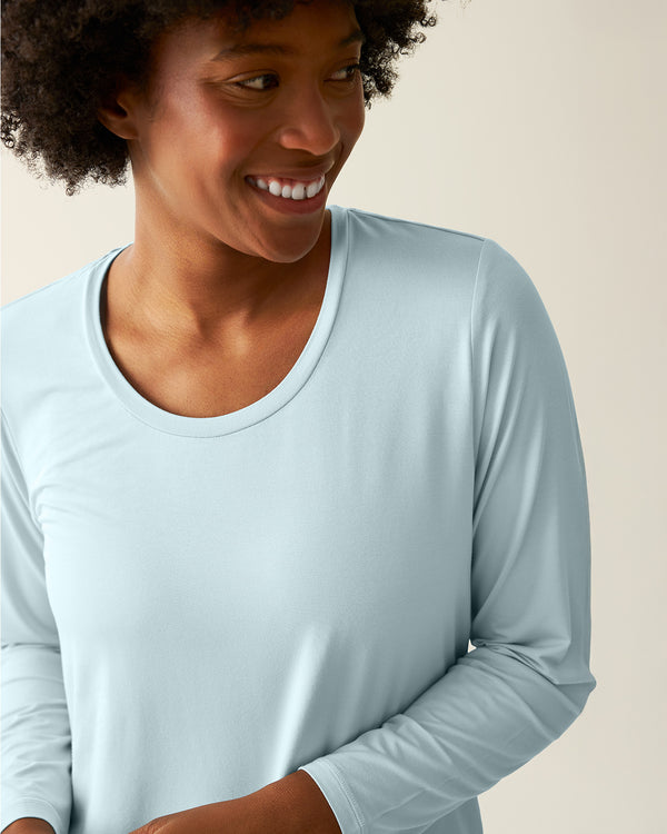Kindred Bravely Bamboo Maternity & Nursing Long Sleeve T-shirt Powder Blue