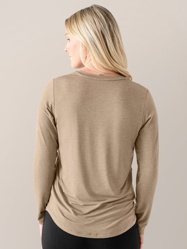 Kindred Bravely Bamboo Maternity & Nursing Long Sleeve T-shirt Wheat