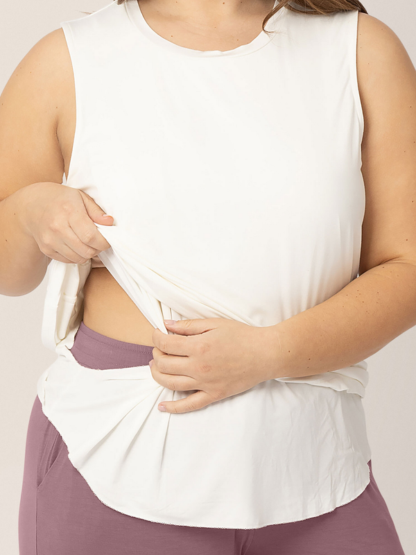 Kindred Bravely Bamboo Maternity & Nursing Tank White